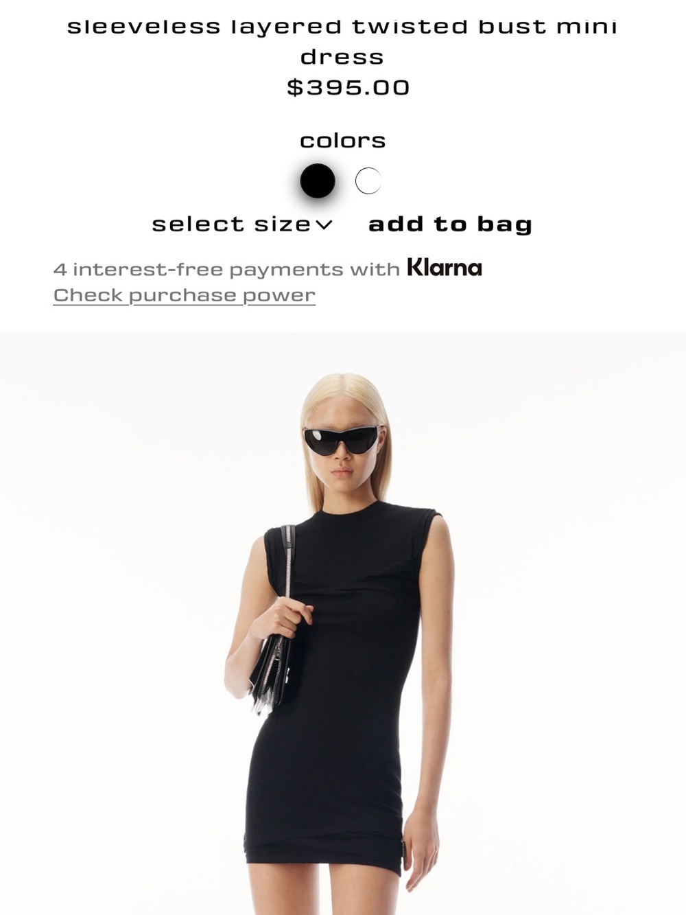 T by Alexander Wang Olive Knot-Detail Sleeveless Mini Dress OLIVE COLOUR